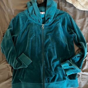 Juicy Couture Teal Velour Jacket and matching pants